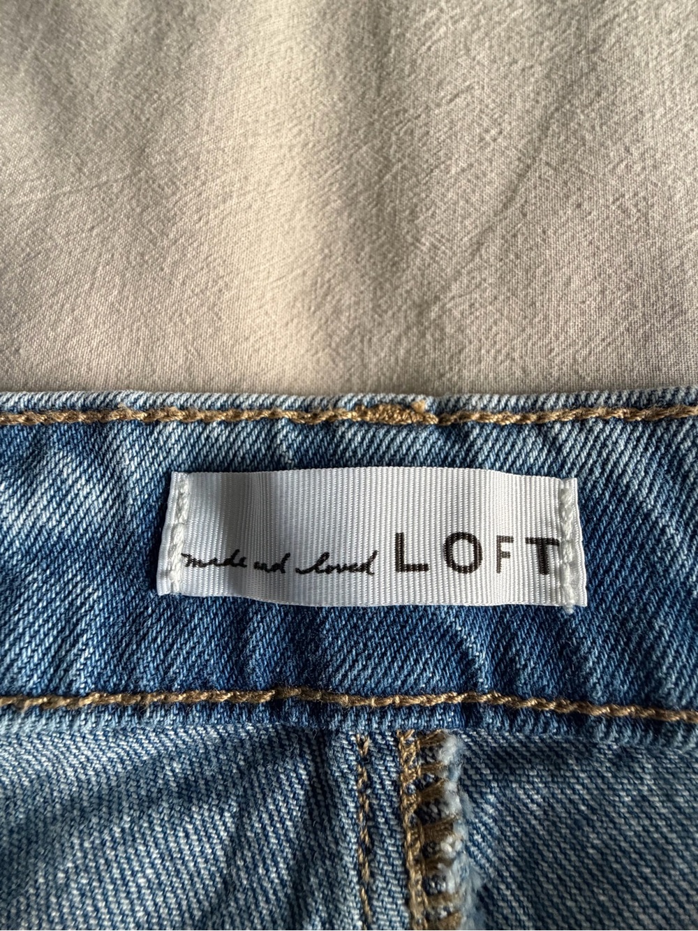 LOFT Wide Leg Jeans Size 27/4 High Rise Medium Light Blue Wash Denim - Picture 4 of 11